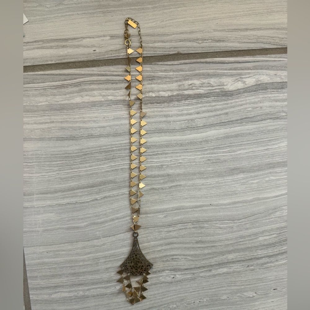 Gold Statement Necklace Super Cute - image 2